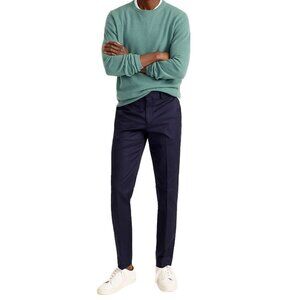 J. Crew Mens Bowery Stretch Slim Dress Pant Wool Blend Navy Size 33W 32L
